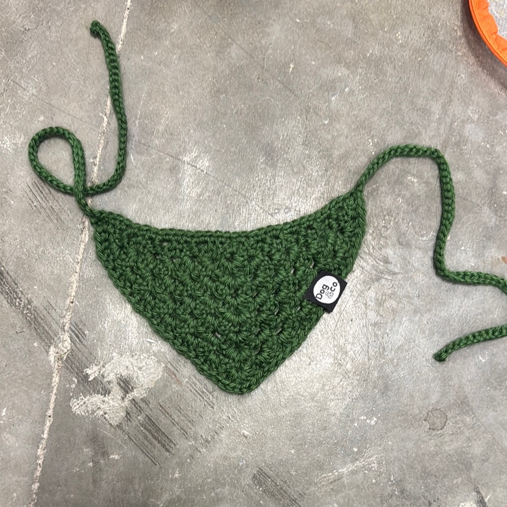Dog and crochet bandana